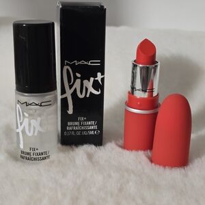 MAC Mini Fix+ Spray & Powder Kiss Lipstick Duo – Gossip Guzzler – New
